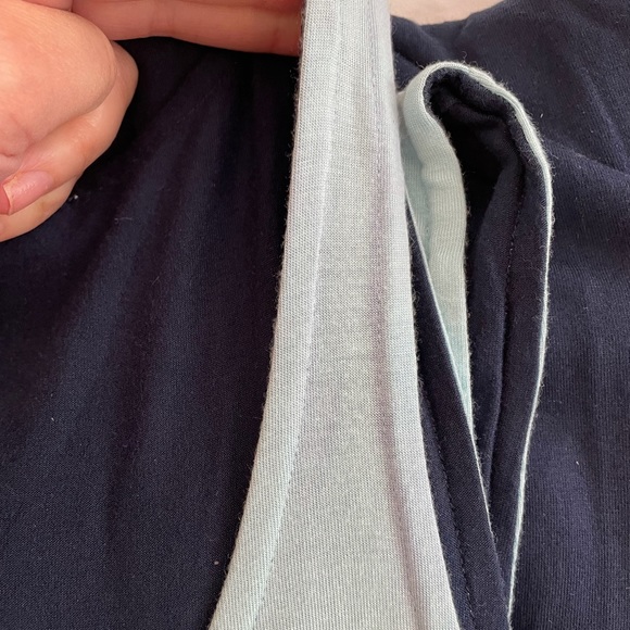 Michael Stars Maxi tiered dress navy/aqua Small - Picture 8 of 11